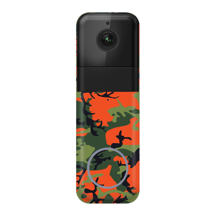 Wyze Video Doorbell Pro Camo Series Red Green Skin