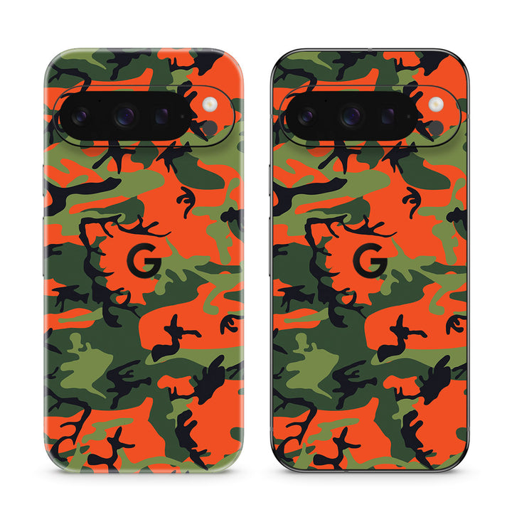 Pixel 10 Pro Camo Series Red Green Skin