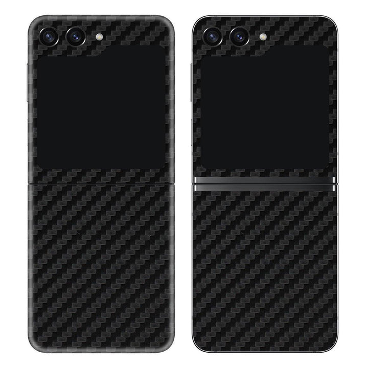 Galaxy Z Flip 5 Carbon Series Black Skin