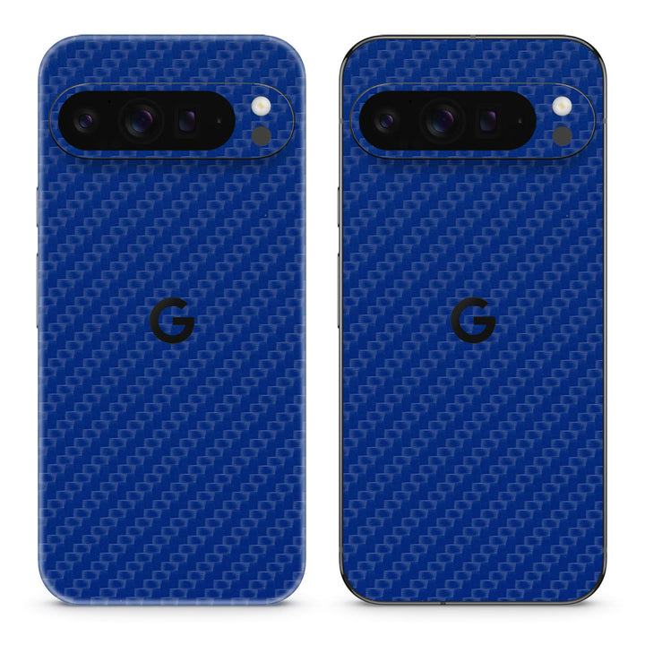 Pixel 10 Pro XL Carbon Series Blue Skin