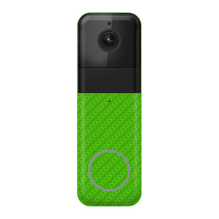 Wyze Video Doorbell Pro Carbon Series Green Skin