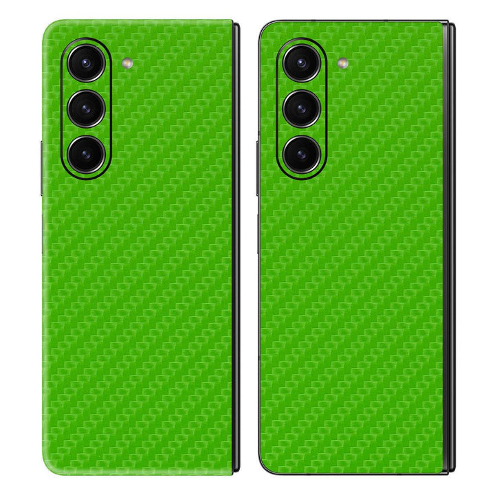 Galaxy Z Fold 5 Carbon Series Green Skin