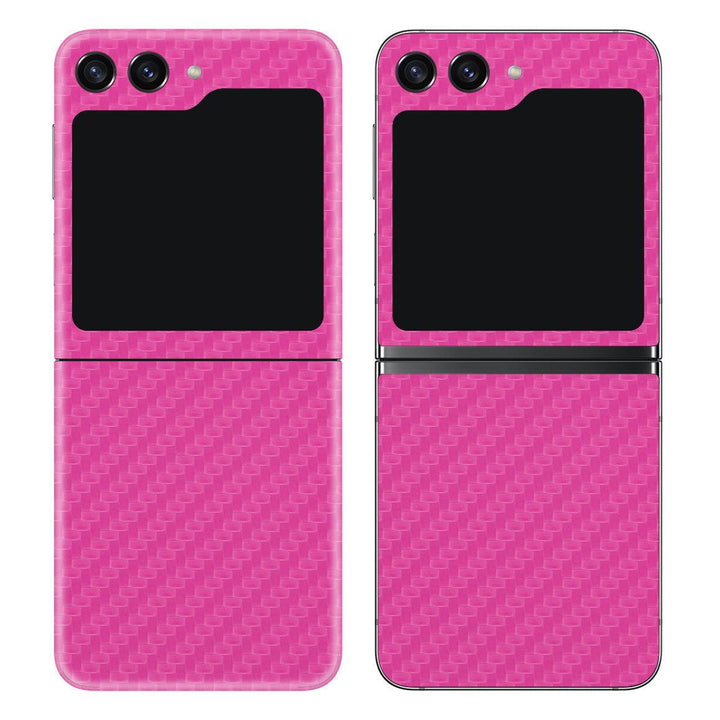 Galaxy Z Flip 5 Carbon Series Pink Skin
