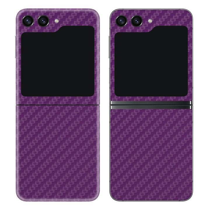 Galaxy Z Flip 5 Carbon Series Purple Skin