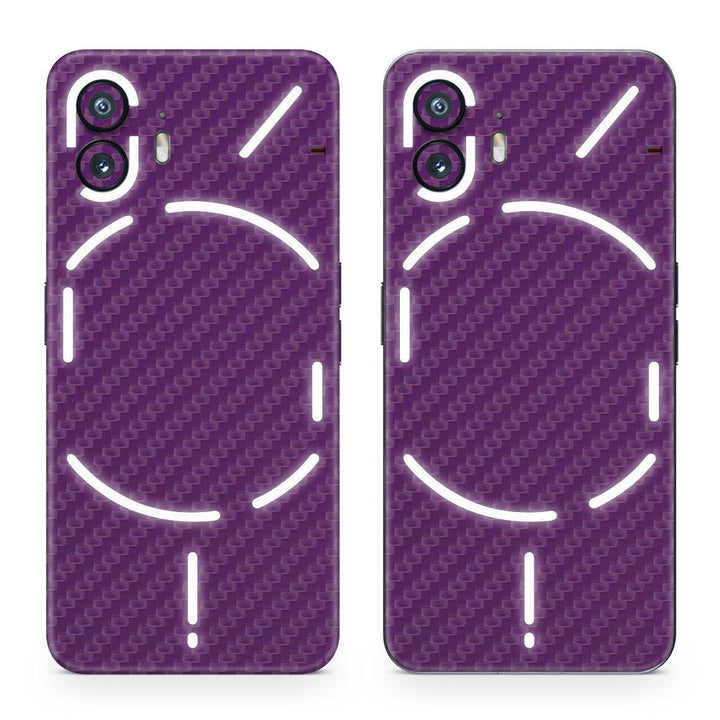 Nothing Phone 2 Carbon Series Purple Skin