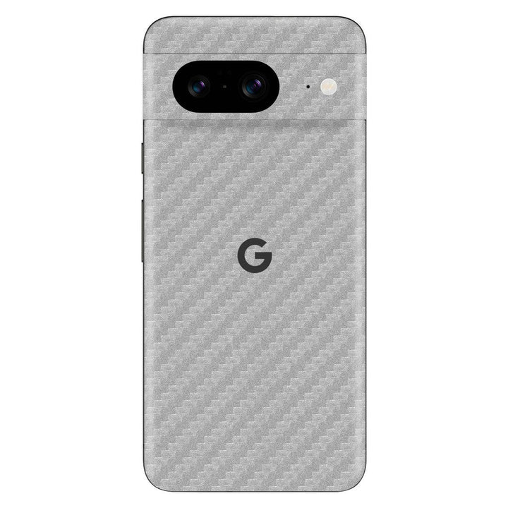 Google Pixel 8 Carbon Series Silver Skin