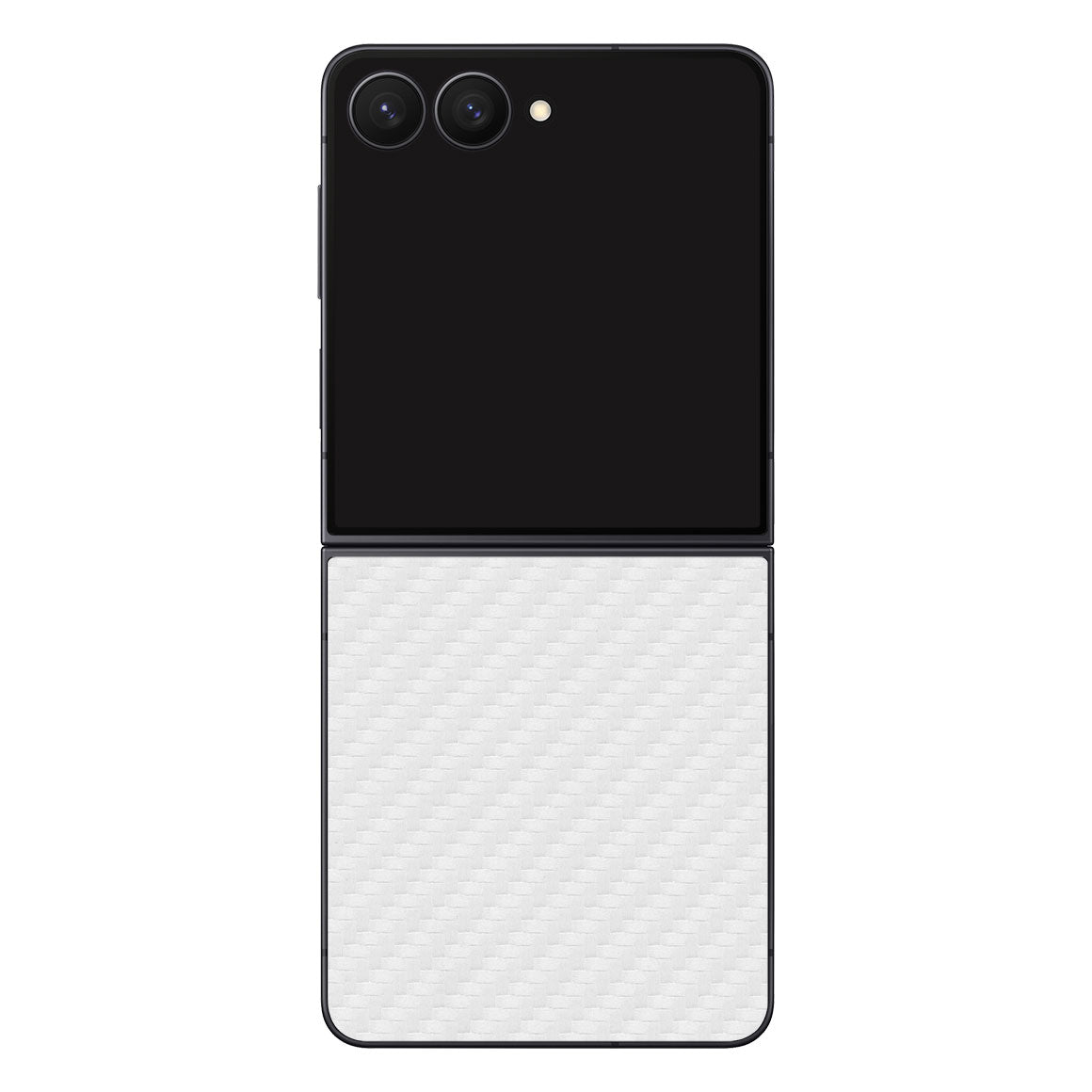 Galaxy Z Flip 7 Carbon Series White Skin