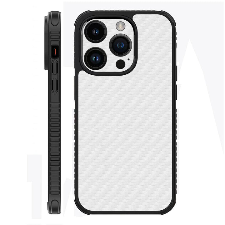 iPhone 14 Pro Max Case Carbon Series White