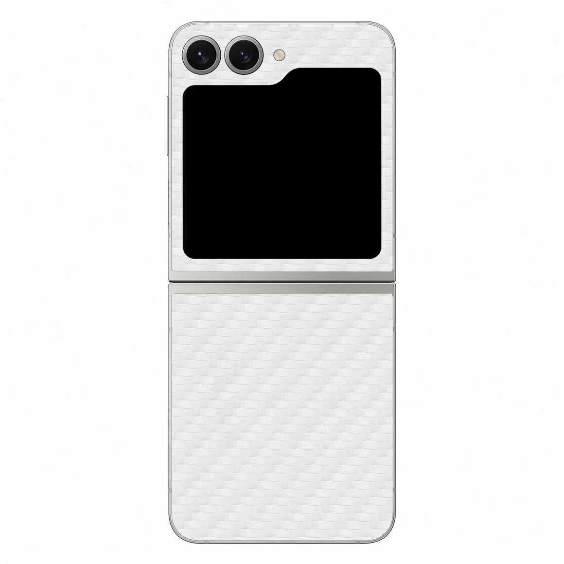 Galaxy Z Flip 6 Carbon Series White Skin