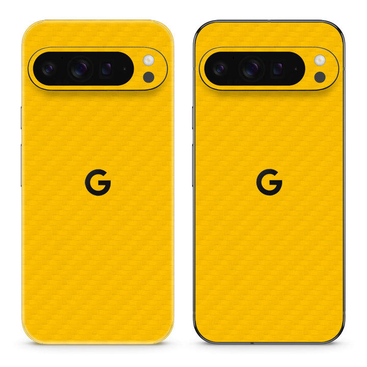 Pixel 10 Pro XL Carbon Series Yellow Skin