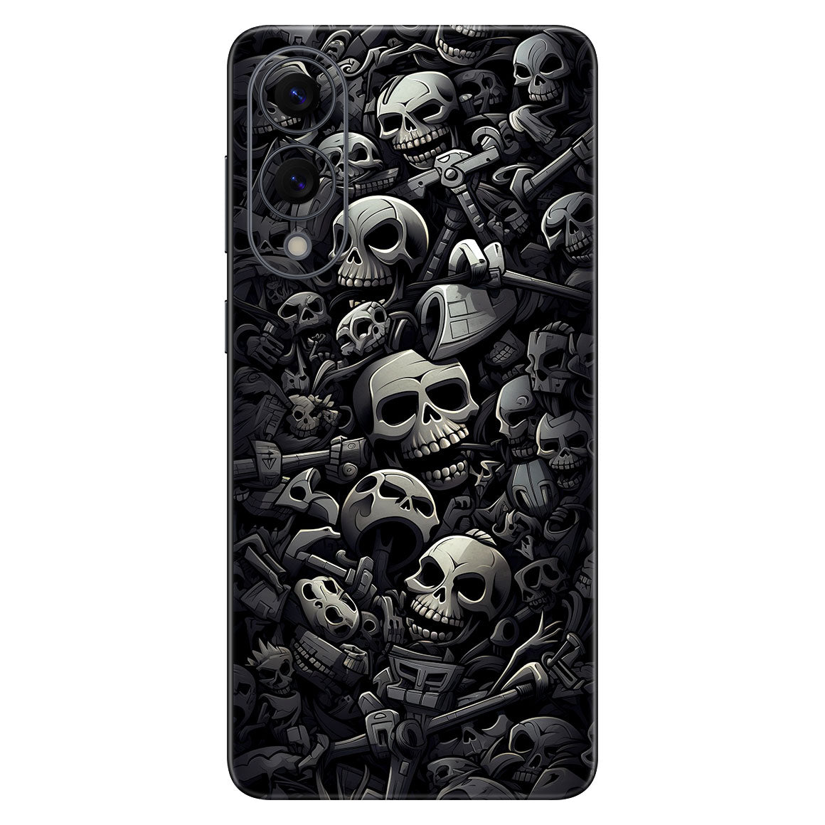 Galaxy S25 Edge Designer Series Black Skulls Skin