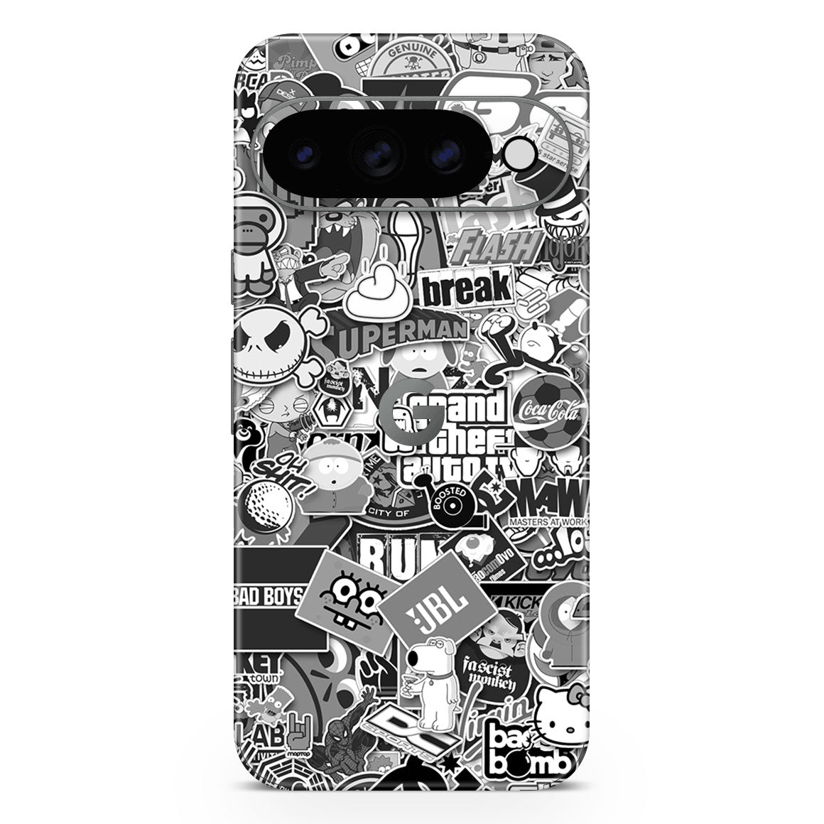 Pixel 11 Pro XL Designer Series Monochrome StickerBomb Skin