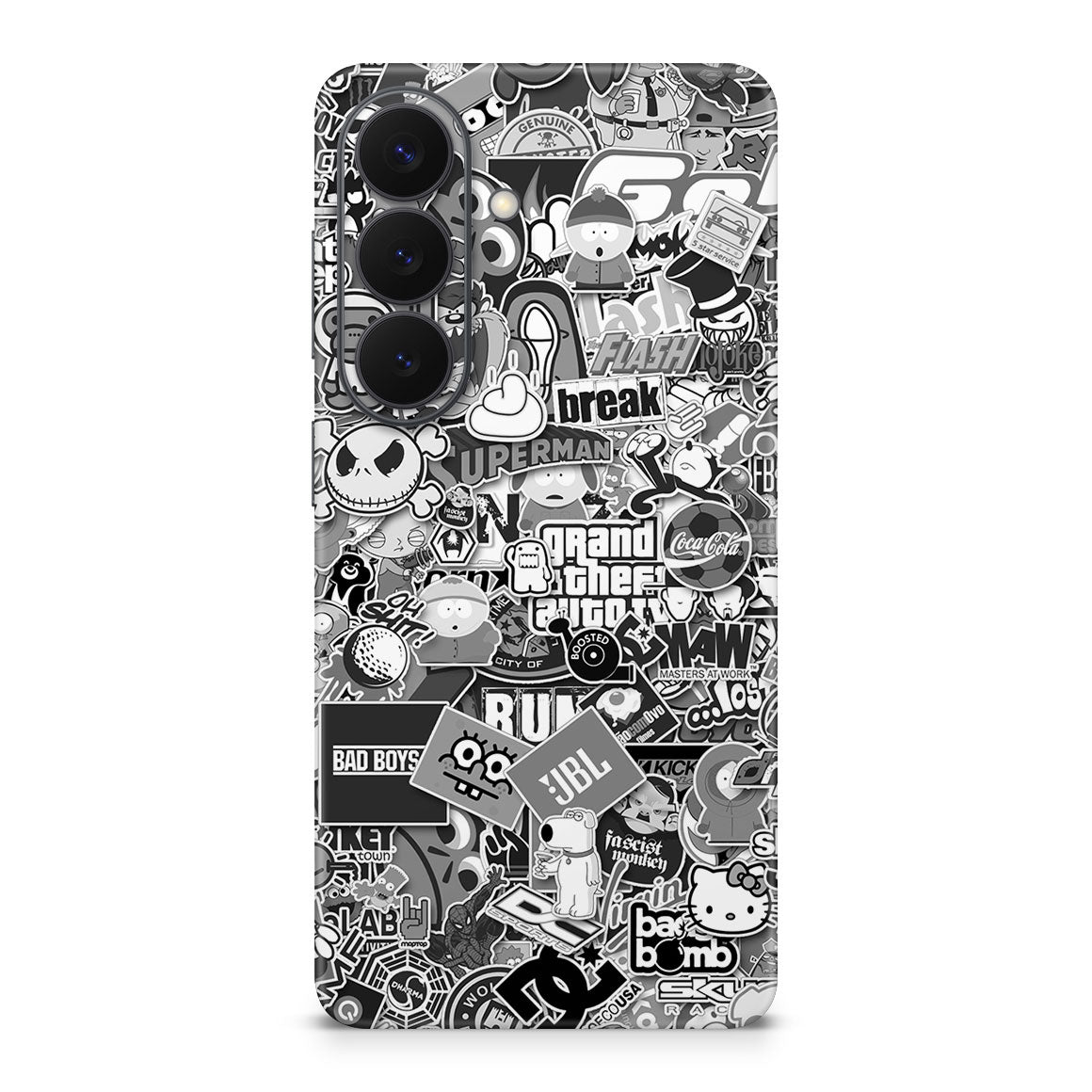 Galaxy S26 Designer Series Monochrome StickerBomb Skin