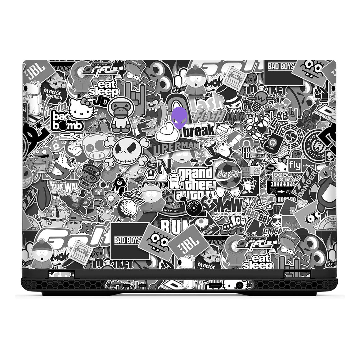Alienware m16 R2 Designer Series Monochrome StickerBomb Skin