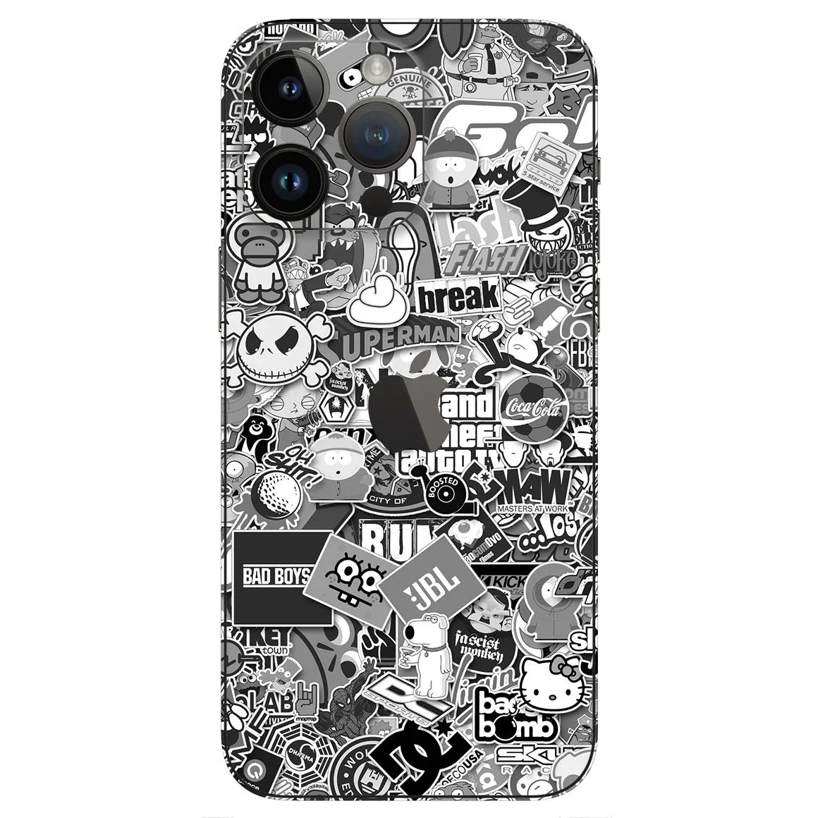 iPhone 16 Pro Designer Series Monochrome StickerBomb