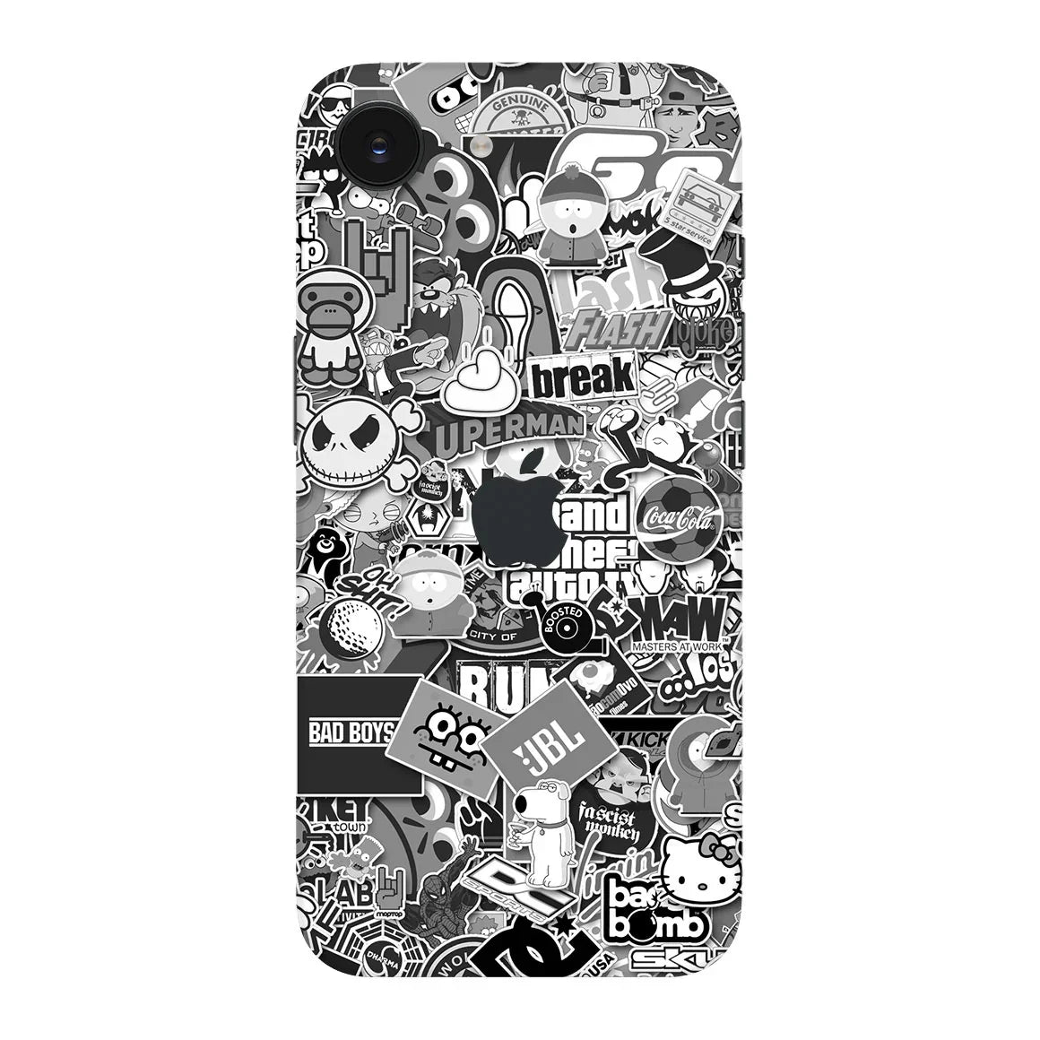 iPhone 16e Designer Series Monochrome StickerBomb