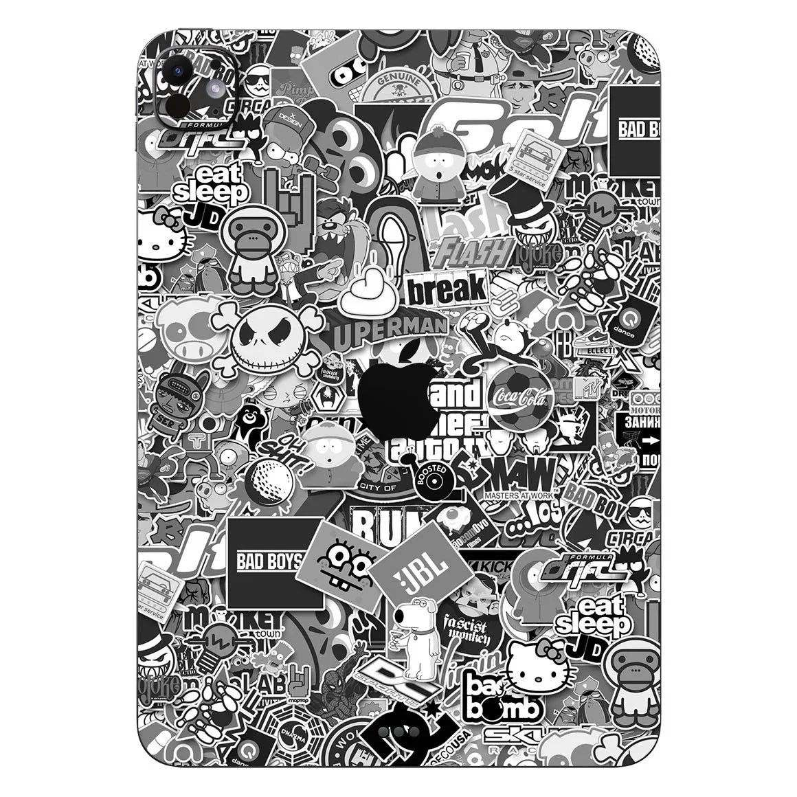iPad Pro 11" M4 Designer Series Monochrome StickerBomb Skin