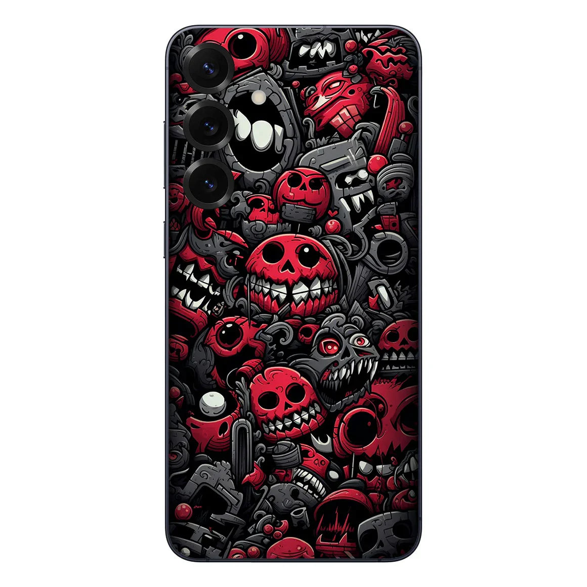 Galaxy S25 Plus Designer Series Red Skulls Skin