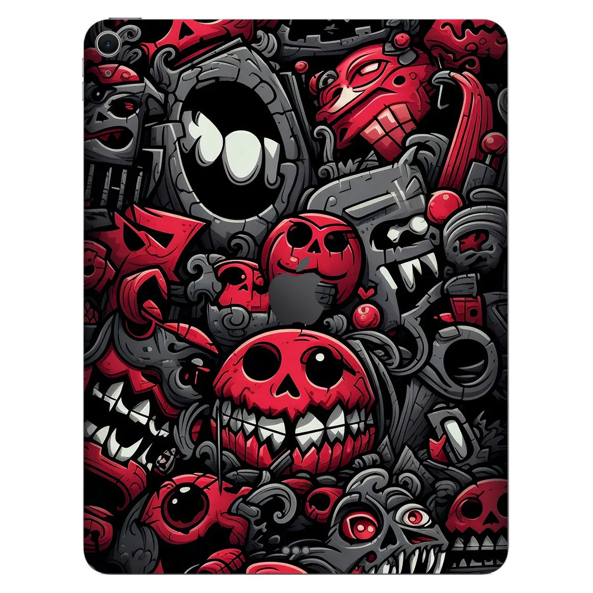 iPad Air 13" M2 Designer Series Red Skulls Skin
