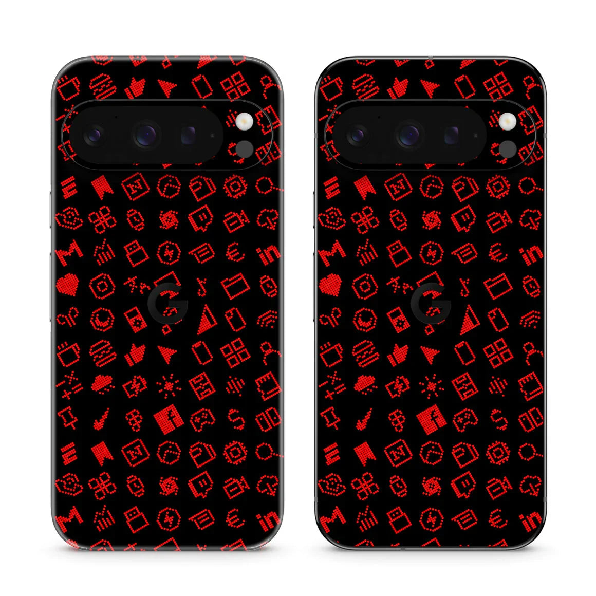 Pixel 9 Pro Everything Series Black Red Skin
