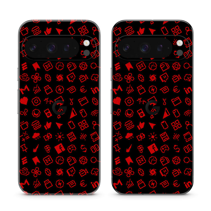 Pixel 10 Pro Everything Series Black Red Skin