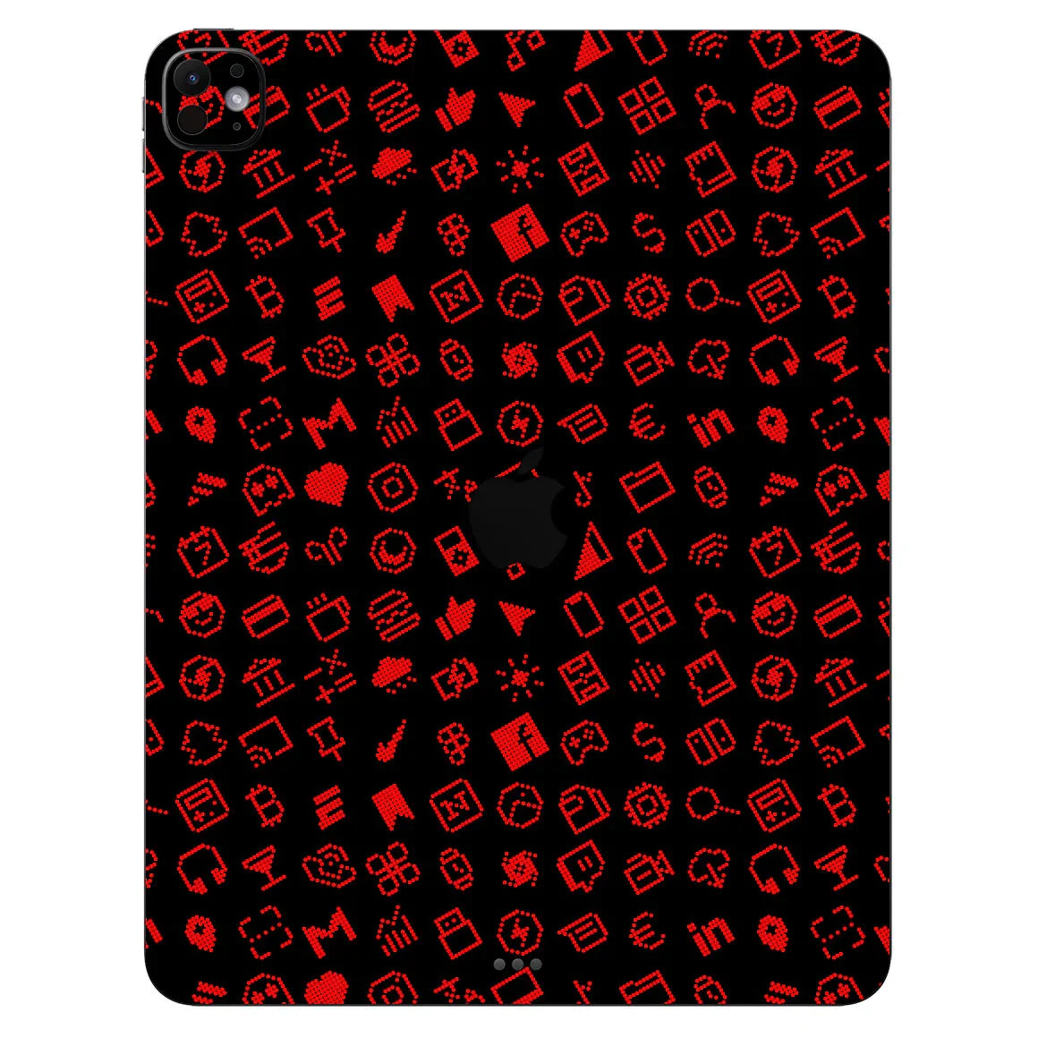 iPad Pro 13" M4 Everything Series Black Red Skin
