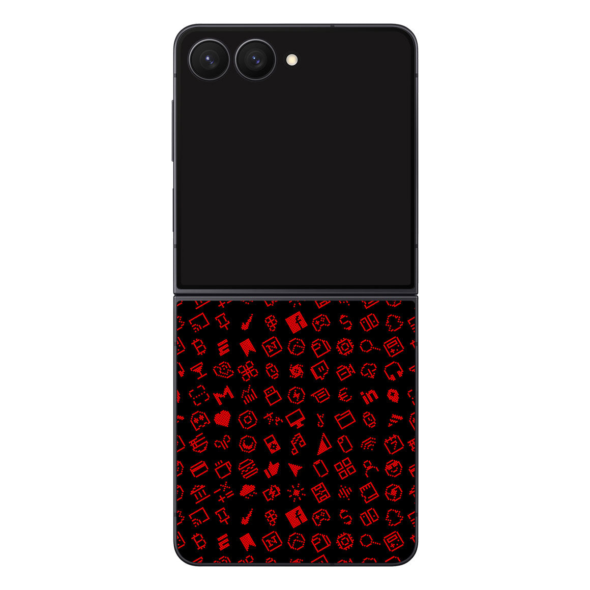 Galaxy Z Flip8 Everything Series Black Red Skin