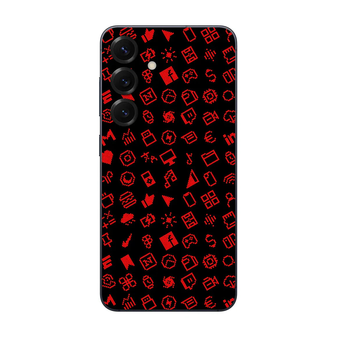 Galaxy S25 Everything Series Black Red Skin