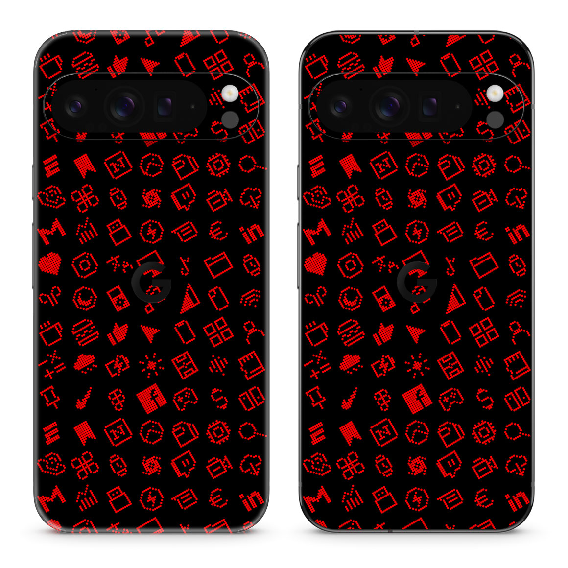Pixel 10 Pro XL Everything Series Black Red Skin