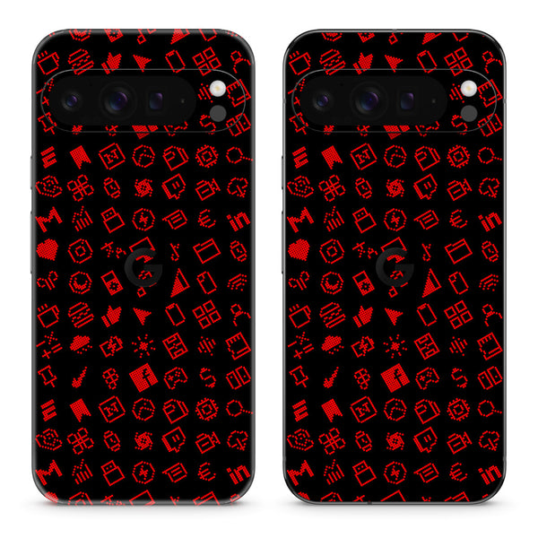 Pixel 10 Pro XL Everything Series Black Red Skin