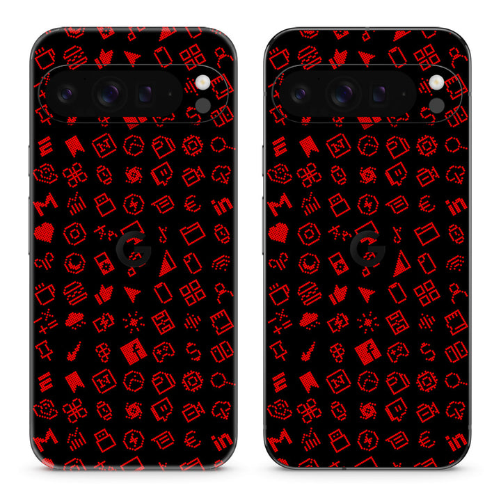 Pixel 10 Pro XL Everything Series Black Red Skin