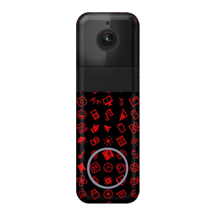 Wyze Video Doorbell Pro Everything Series Black Red Skin
