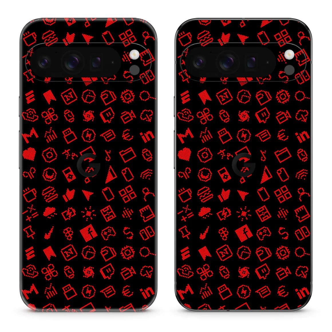 Pixel 9 Pro XL Everything Series Black Red Skin