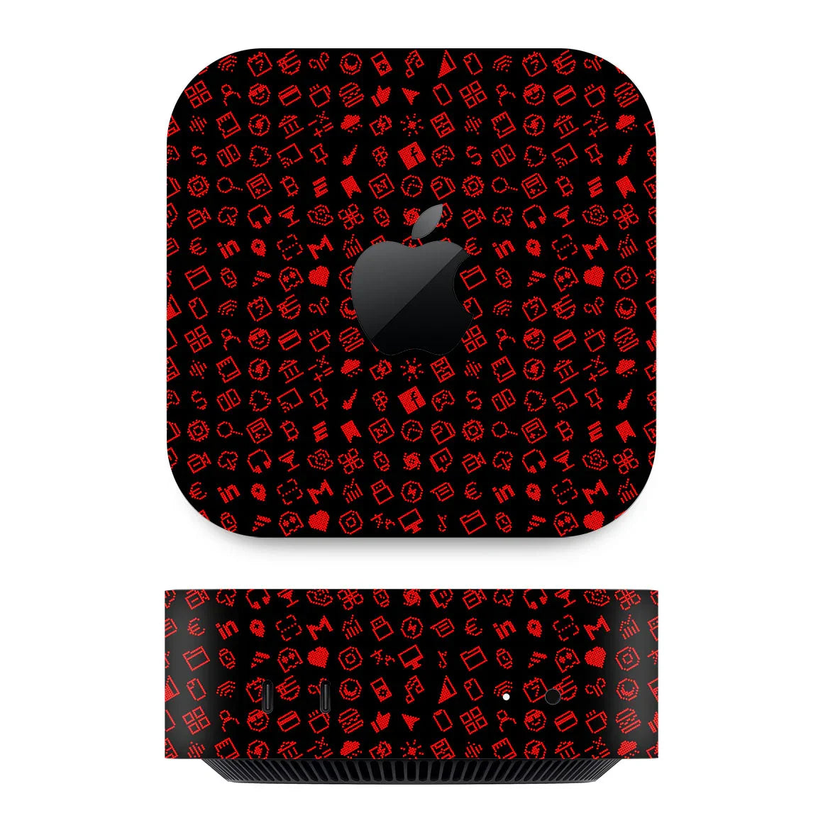 Mac Mini M4 Everything Series Black Red Skin