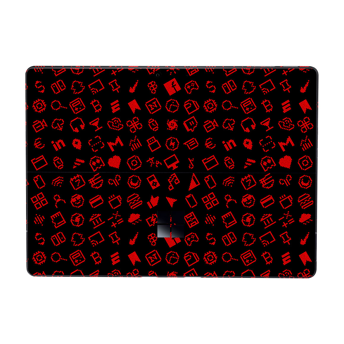 Surface Pro 11 Everything Series Black Red Skin