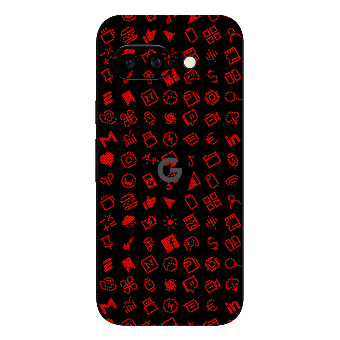 Pixel 9a Everything Series Black Red Skin