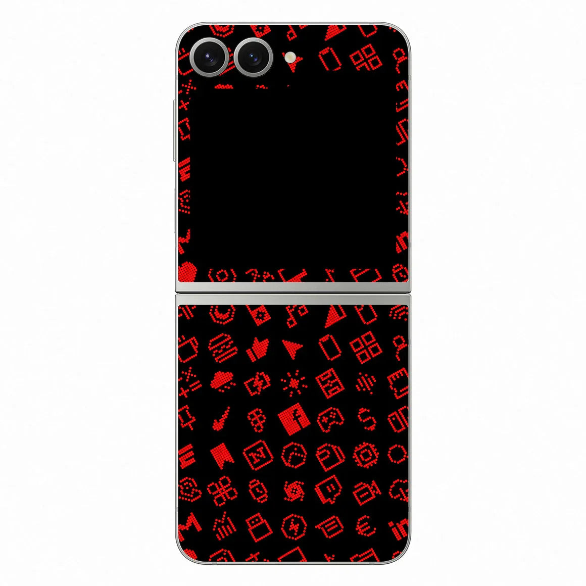 Galaxy Z Flip 6 Everything Series Black Red Skin