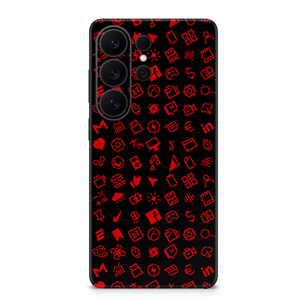 Galaxy S26 Ultra Everything Series Black Red Skin