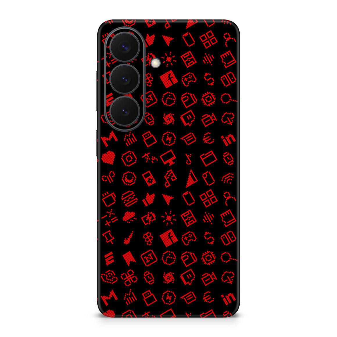 Galaxy S26 Everything Series Black Red Skin