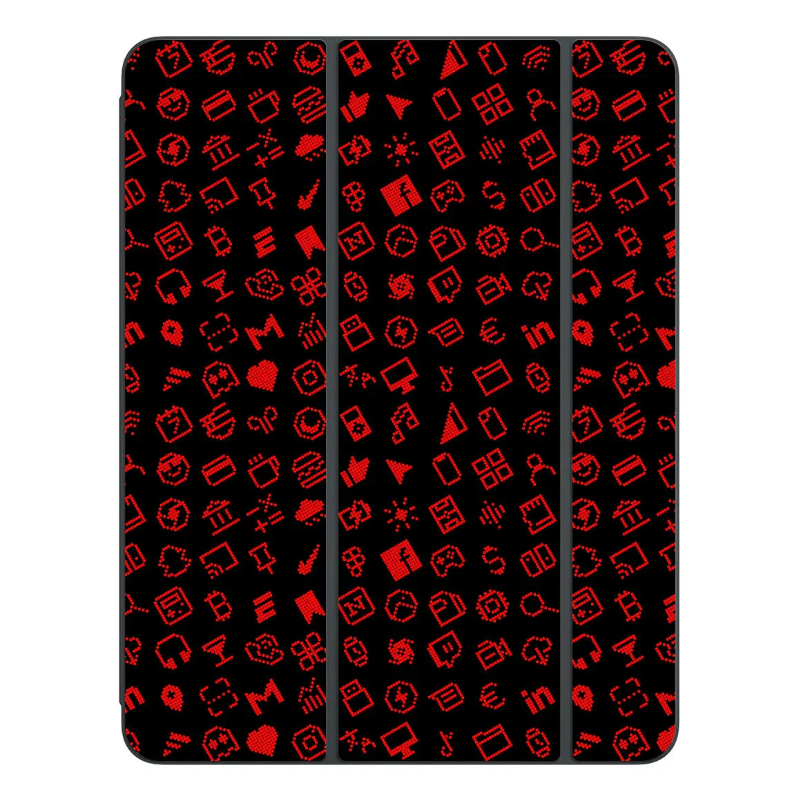 Smart Folio for iPad Pro 13-inch (M4) Everything Series Black Red Skin