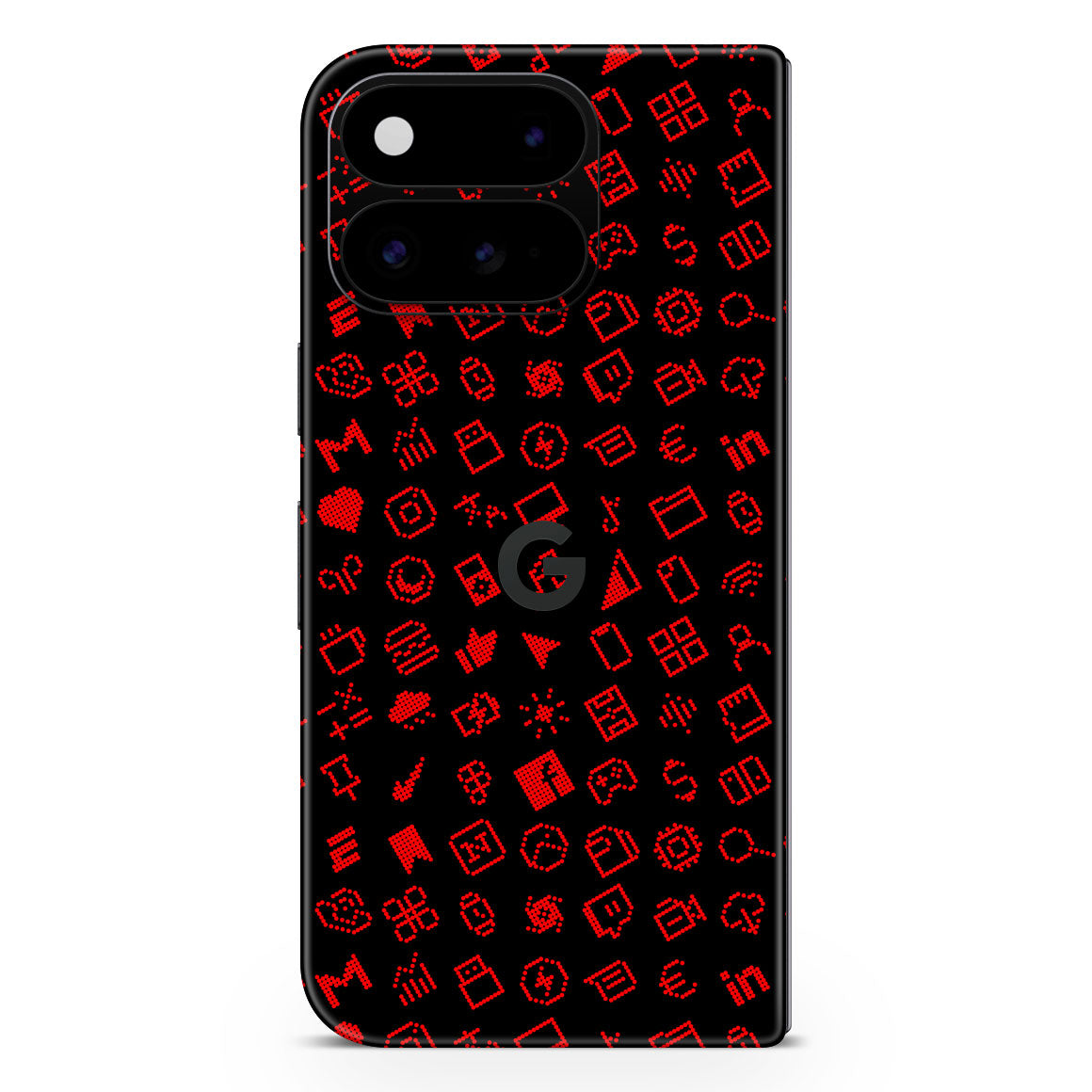 Pixel 11 Pro Fold Everything Series Black Red Skin