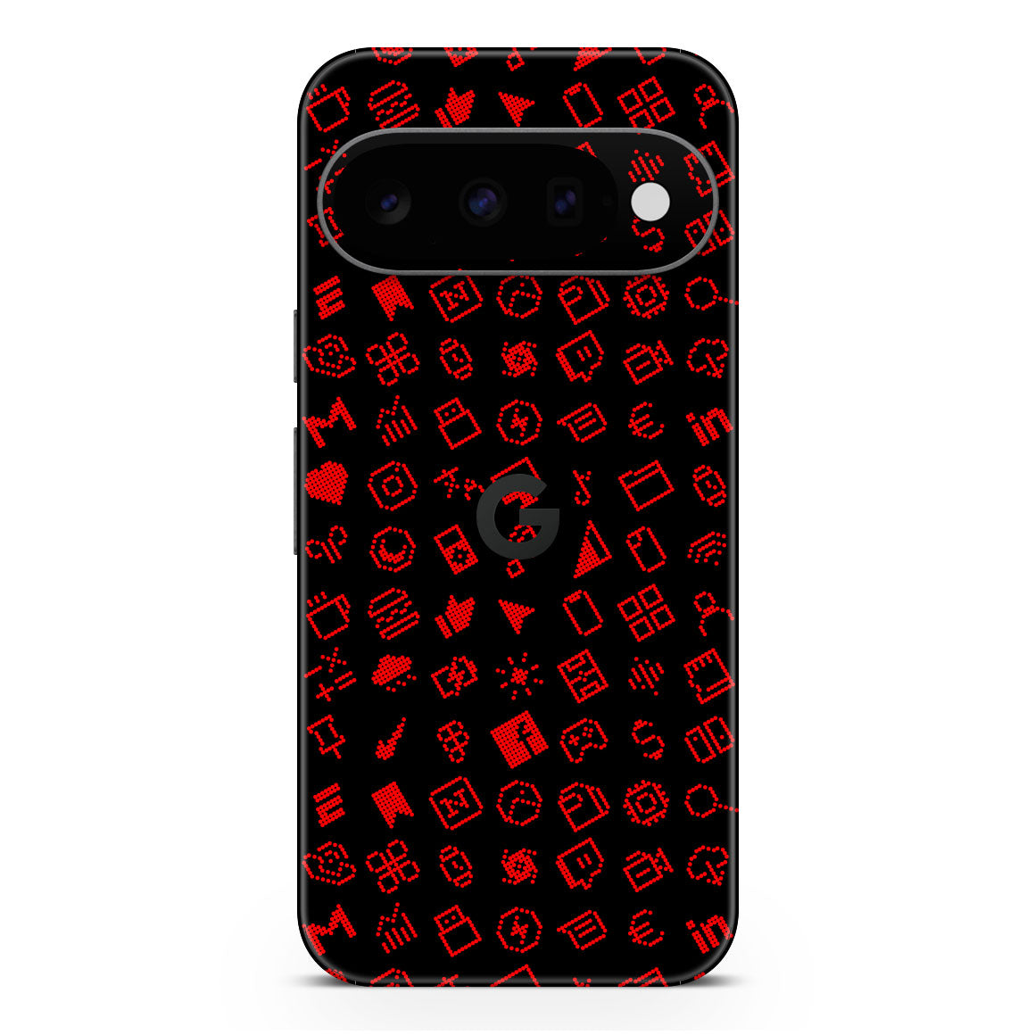 Pixel 11 Everything Series Black Red Skin