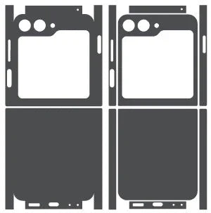Galaxy Z Flip 5 Custom Skin skin coverage layout