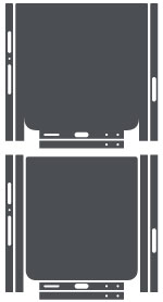 Galaxy Z Flip 7 Green Glow Skin skin coverage layout