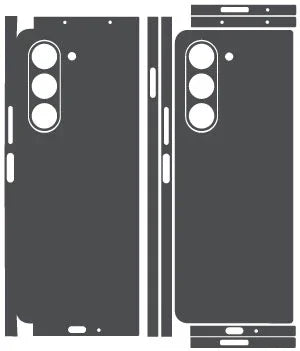 Galaxy Z Fold 5 Custom Skin skin coverage layout