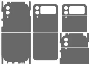 Galaxy Z Flip 4 Naked Series Skins skin coverage layout