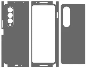 Galaxy Z Fold 4 Green Glow Skin skin coverage layout
