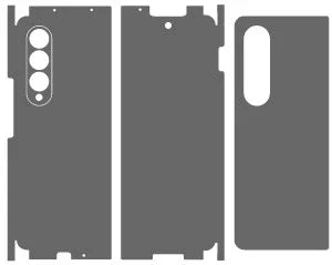 Galaxy Z Fold 4 Naked Series Skins skin coverage layout