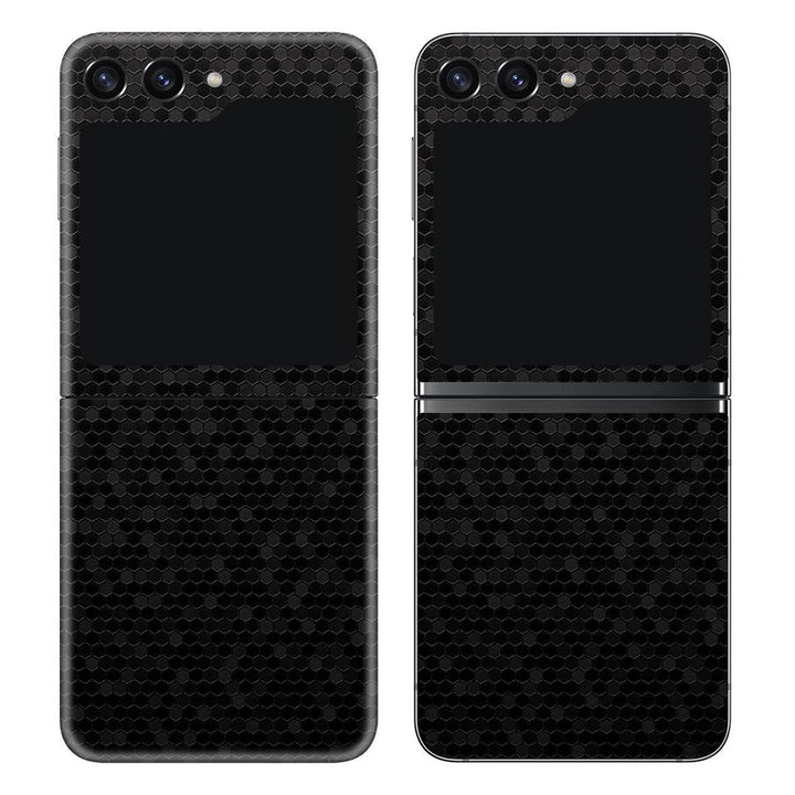 Galaxy Z Flip 5 Honeycomb Series Black Skin