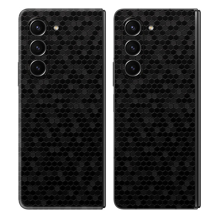 Galaxy Z Fold 5 Honeycomb Series Black Skin
